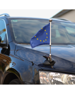  Auto-Flagge mit Saugfuß Diplomat-Air-Chrome 