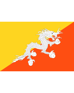 Fahne: Flagge: Bhutan