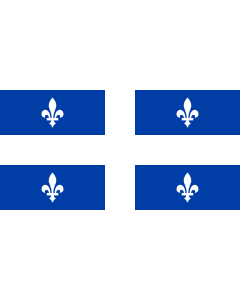 Fahne: Flagge: Quebec  1-2 | Quebec with ratio 1 2 | Québec  proportion 1 2