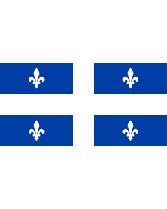 Fahne: Flagge: Quebec  1-2 | Quebec with ratio 1 2 | Québec  proportion 1 2