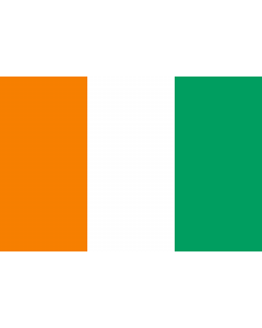 Fahne: Flagge: Côte d'Ivoire (Elfenbeinküste)