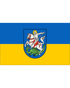 Fahne: Flagge: Beschreibung der Flagge  Die Stadtfarben sind BlauGelb