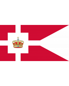 Fahne: Flagge: Standard of the Royal House of Denmark | Kongehusflaget  bruges af alle medlemmer af den kongelige familie