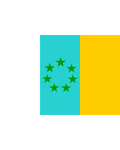 Fahne: Flagge: Siete Estrellas Verdes | Esta es la bandera nacionalista canaria