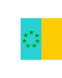 Fahne: Flagge: Siete Estrellas Verdes | Esta es la bandera nacionalista canaria