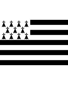 Fahne: Flagge: Bretonische Flagge  Gwenn ha du