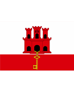 Fahne: Flagge: Gibraltar