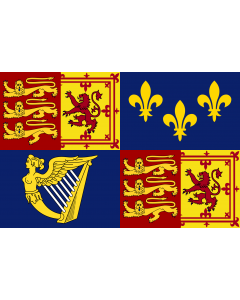 Fahne: Flagge: Royal Standard of Great Britain  1707-1714 | Royal Standard of Great Britain between 1707 to 1714