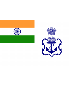 Fahne: Flagge: Naval Ensign of India 2001 04