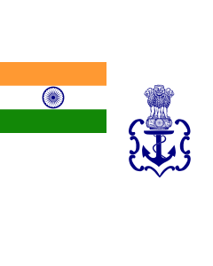Fahne: Flagge: Naval Ensign of India 2001 04