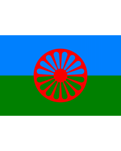 Fahne: Flagge: Romani people | Romani people, made using these dimensions