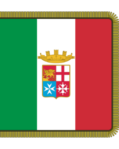 Fahne: Flagge: Combat flag of the Italian Navy  front | Front of the combat flag of the Italian Navy | Fronte della bandiera di combattimento della Marina Militare