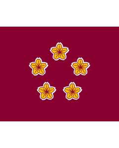 Fahne: Flagge: Standard of the Minister of Defence of Japan | 防衛大臣旗。総理大臣旗との差は地の色。艦船ではImage Naval Standard of the Minister of Defence of Japan