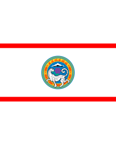 Fahne: Flagge: Almaty | Official flag of Almaty city in the Republic of Kazakhstan