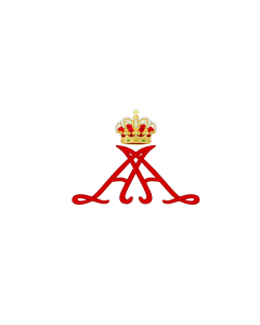Fahne: Flagge: Personal standard of Prince Alberto II of Monaco