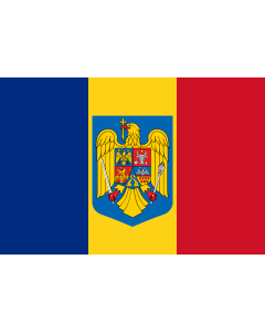 Fahne: Flagge: Romania coat of arms | Romania with the coat of arms