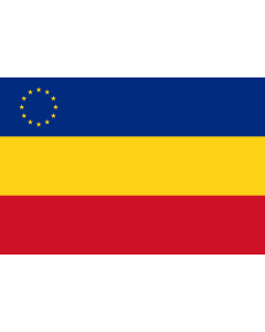 Fahne: Flagge: Romanian minority in Serbia | Serbia rumeenlaste lipp | Rumunjske nacionalne manjine u Srbiji | Флаг румын в Сербии
