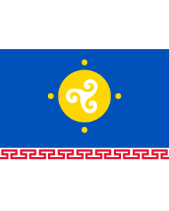 Fahne: Flagge: Ust-Orda Buryat Autonomous Okrug | Ust-Orda Buryat Autonomous Okrug, Russia | Усть-Ордын Буряадай округ туг | Флаг Усть-Ордынского Бурятского автономного округа | Прапор Усть-Ординський Бурятський автономного округу