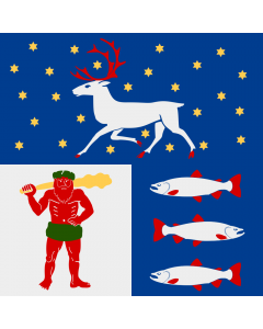 Fahne: Flagge: Västerbotten