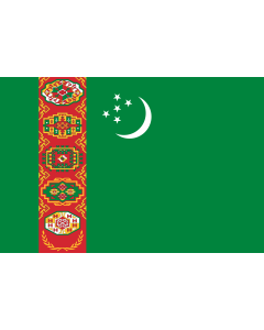 Fahne: Flagge: Turkmenistan