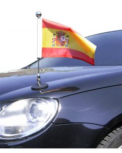  Magnetisch haftende Auto-Flagge Diplomat-1-Chrome Spanien mit Dienst-Wappen 